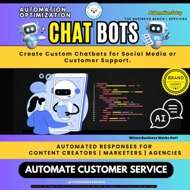 Custom AI Chatbot for Business | Automated Customer Support, Lead Generation, Sales & Website Chat Integration